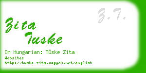 zita tuske business card